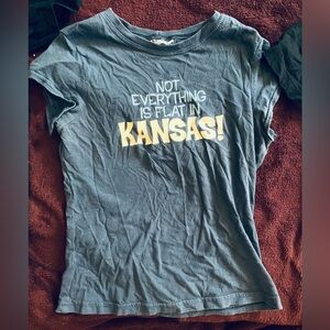 Vintage Graphic T-Shirt with Kansas Print